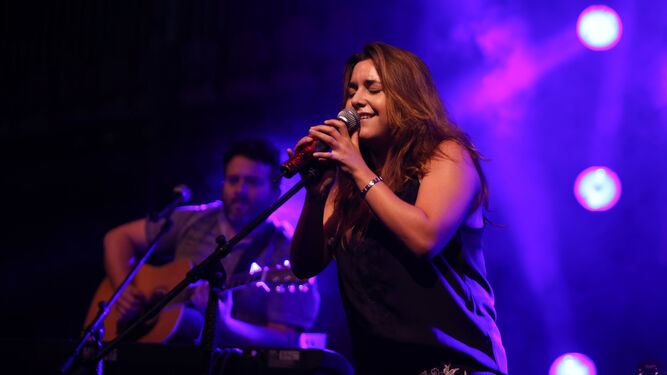 La cantante Marta Soto, en un concierto en Chiclana.