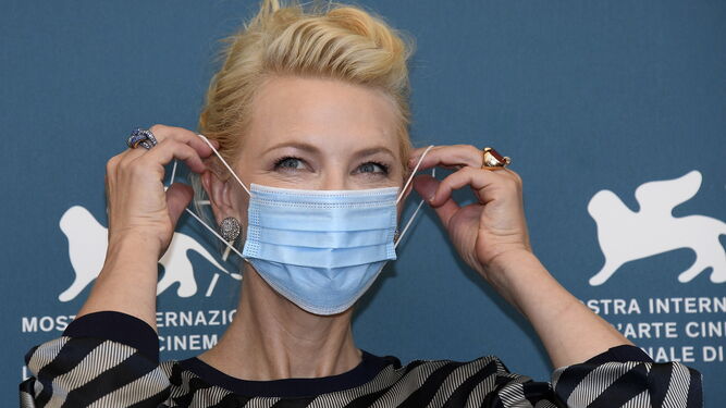 La actriz australiana Cate Blanchett, este miércoles en la Mostra de Venecia.