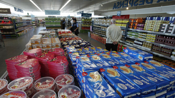 Interior de un supermercado de la cadena ALDI