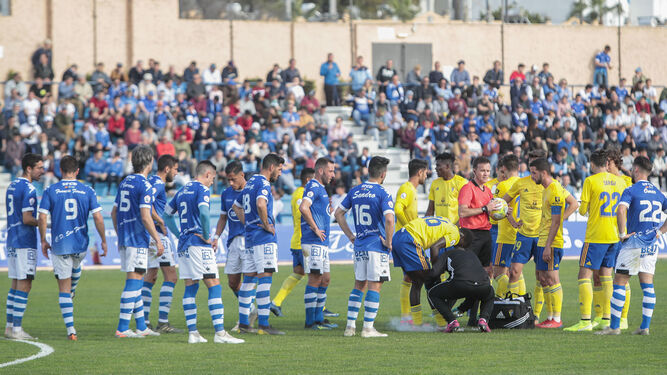 El San Fernando-Cádiz B, el último partido en el Iberoamericano de Bahía Sur antes del coronavirus.