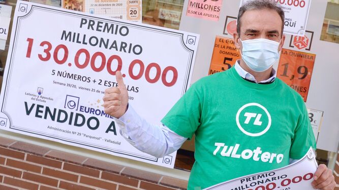 Federico Herguedas, lotero que ha dado el boleto ganador