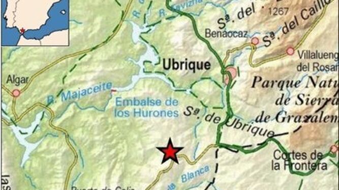 Registrado un terremoto de magnitud 3,1 con epicentro en Ubrique