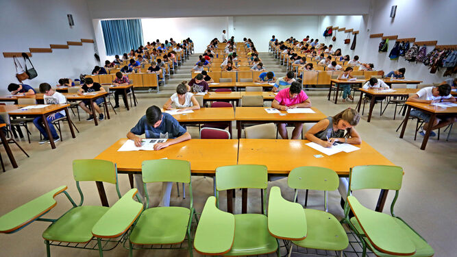 Un aula en el Campus de Jerez.