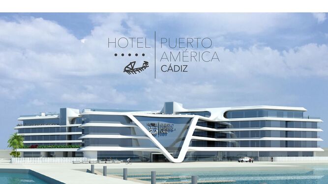 Este es uno de los diseños definitivos que se baraja para el nuevo hotel de 5 estrellas que se levantará en Puerto América.