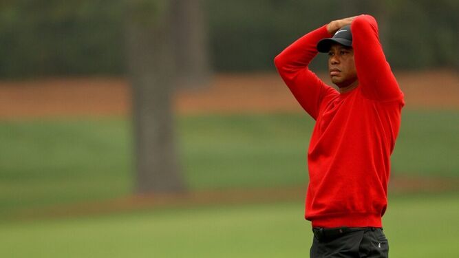 Tiger Woods en una competición.