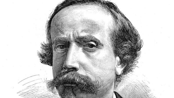Valeriano Bécquer retratado por Alfredo Perea.