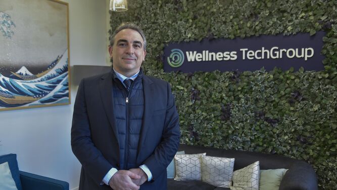 David García Ternero, CEO y fundador de Wellness Techgroup, en la nueva sede corporativa de la tecnológica.
