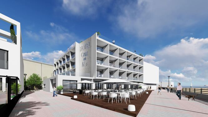 Representación del aspecto que tendrá el nuevo hotel de cuatro estrellas de Chipiona