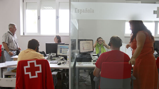 Imagen de una de las dependencias de la sede de Cruz Roja en Cádiz.