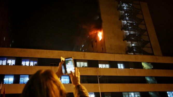 Incendio en el hospital Puerta del Mar.