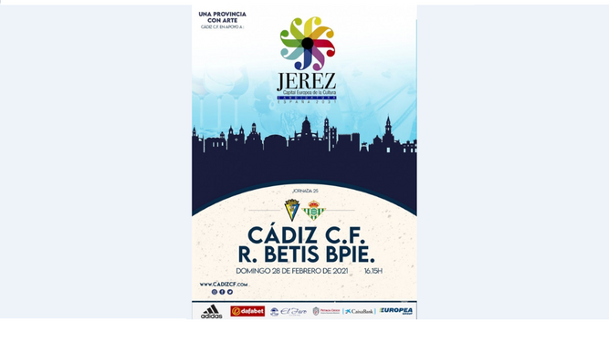 Cartel anunciador del Cádiz-Betis.