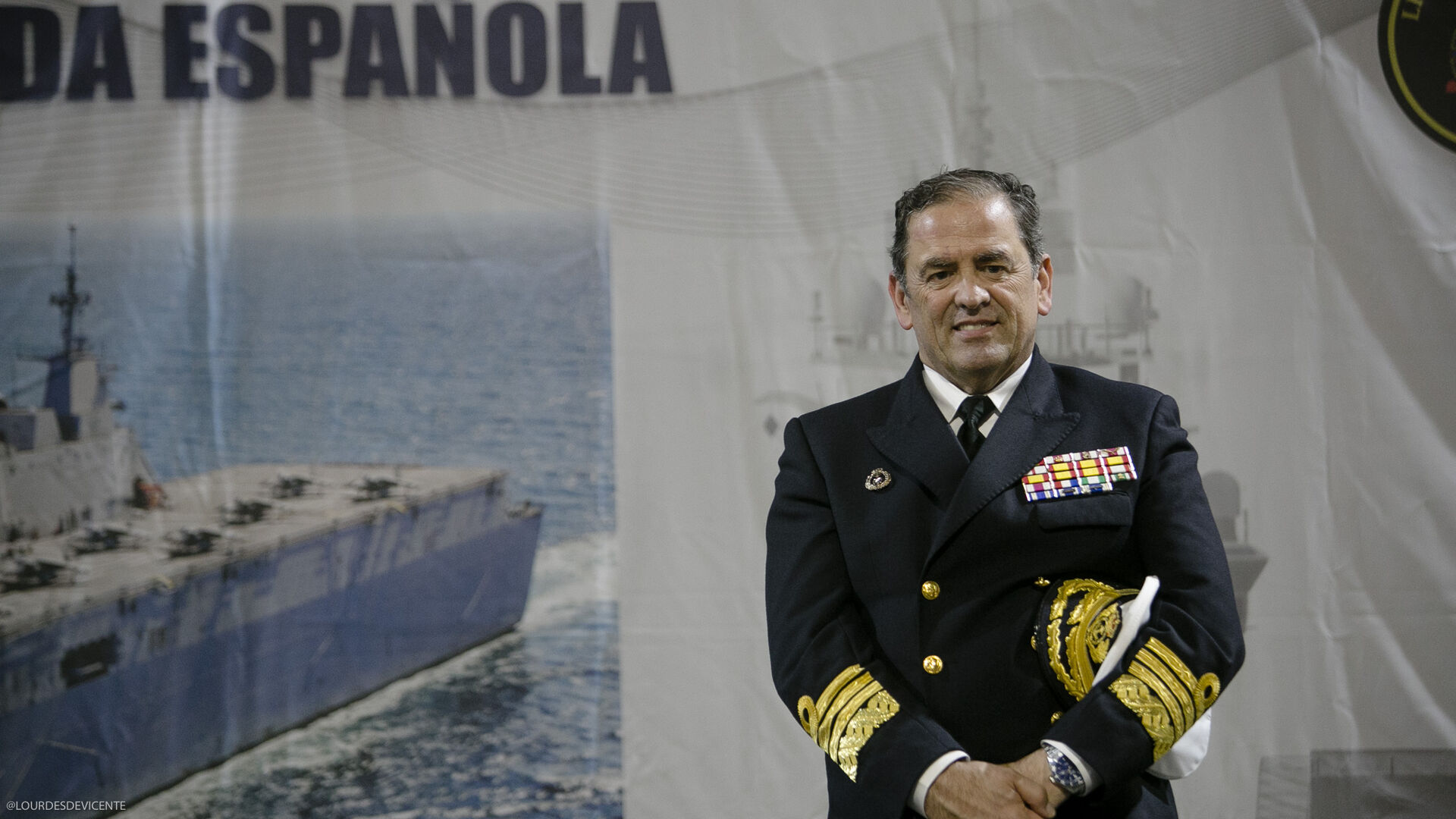 Toma de posesi&oacute;n del nuevo Almirante de la Flota, Eugenio D&iacute;az del R&iacute;o.
