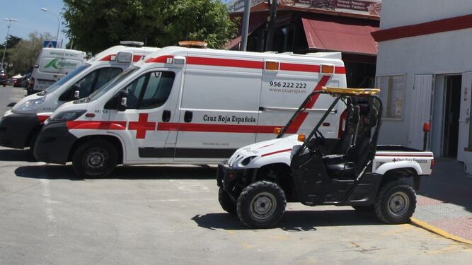 Ambulancias de Cruz Roja, en una imagen de archivo.