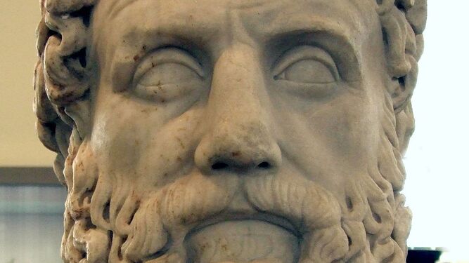 Busto atribuido a Arquíloco de Paros.