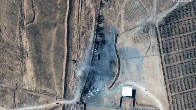 Zona atacada por EEUU en la frontera sirio-iraquí.