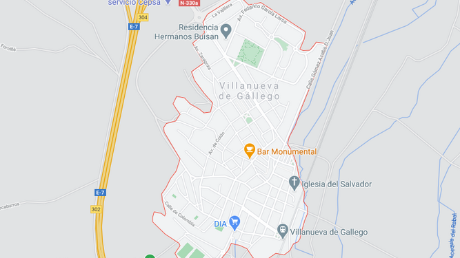 Mapa de Villanueva de Gállego