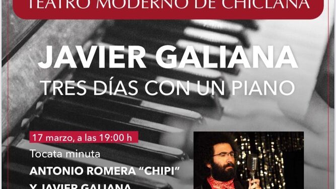 Cartel anunciador del ciclo dedicado a Javier Galiana.