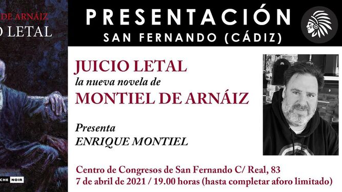 Invitación para la presentación de la nueva novela de Montiel de Arnáiz.
