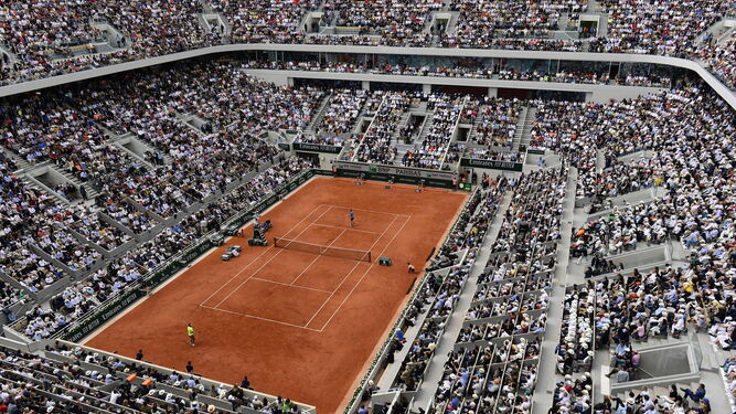 Campo de tenis Philippe Chatrier en la última edición de Roland Garros
