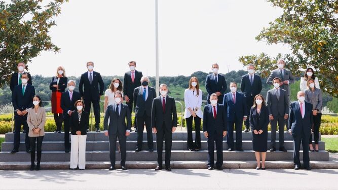 Felipe VI con presidentes y consejeros delegados que forman parte del Consejo Empresarial para el Desarrollo Sostenible