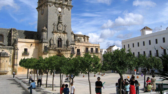 Una vista de la Plaza del Cabildo, en Arcos