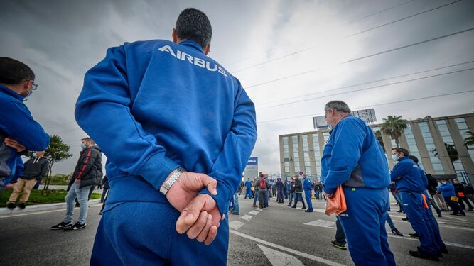 Protesta en Airbus Puerto Real
