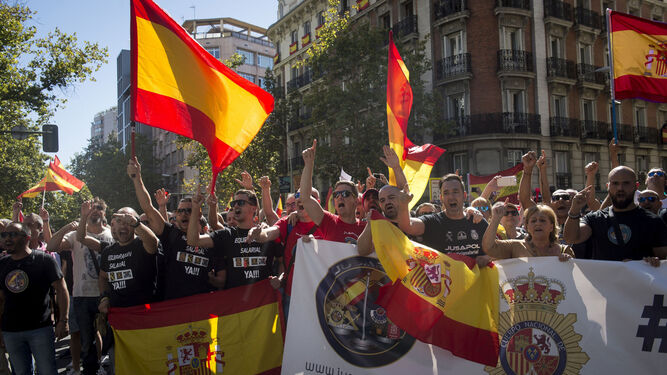 Manifestación de Jusapol en Madrid.
