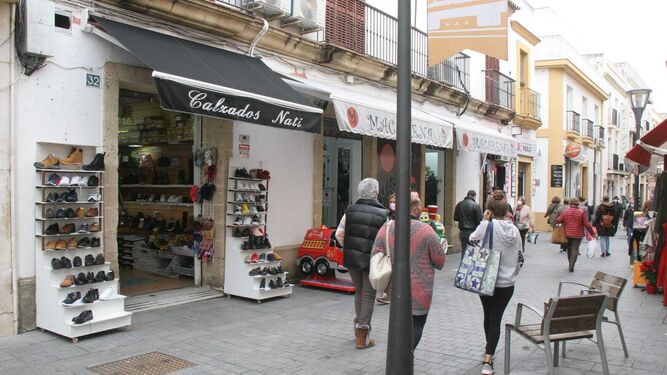 Una imagen de la calle Ganado, uno de los enclaves comerciales del centro de El Puerto.