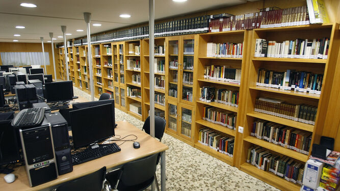 Imagen de la biblioteca del colegio Argantonio de Cádiz.
