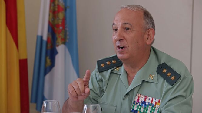 El coronel Jesús Núñez durante una conferencia.