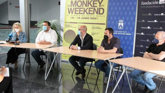 La presentación de la actual edición del Monkey Weekend, que se abre esta tarde en el teatro municipal.