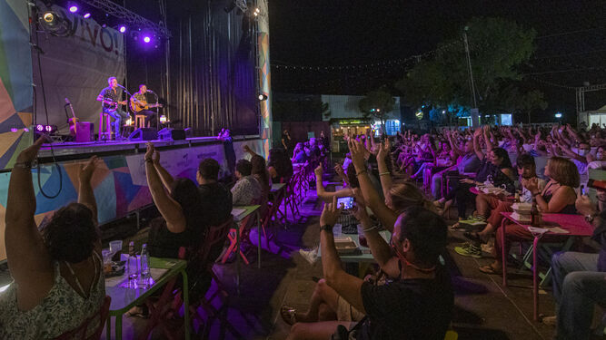 Ambiente en el concierto de MClan celebrado el pasado verano en Bahía Sur, adaptado a las restricciones anti Covid.