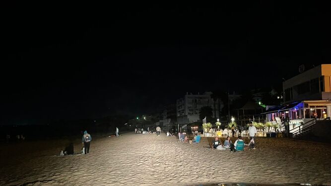 Una de las playas portuenses durante la Noche de San Juan.