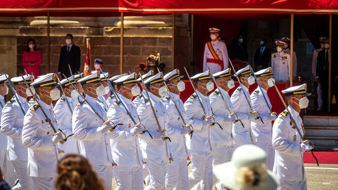 Última promoción de suboficiales de la Armada, en la entrega de despachos del pasado mes de julio, que presidió el Rey.
