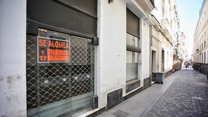 La sede que ocupó hasta hace una semanas Podemos está cerrada.