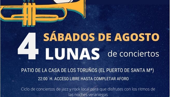 El cartel anunciador del ciclo de conciertos 4 Lunas.