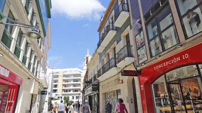 La calle Concepción, una de las calles comerciales de Huelva capital.