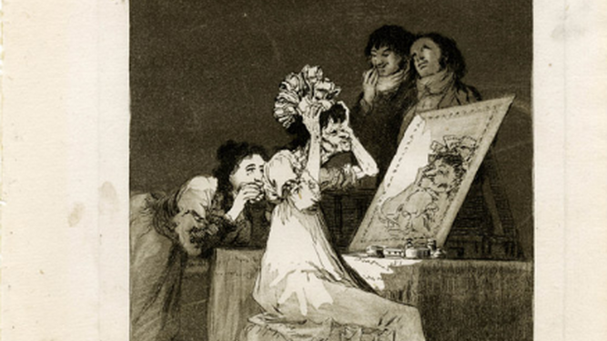 Uno de los grabados de 'Los Caprichos' de Goya