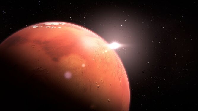 El denominado planeta rojo.