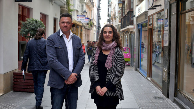 Noelia Vera y Juan Antonio Delgado en Cádiz en una imagen de archivo.