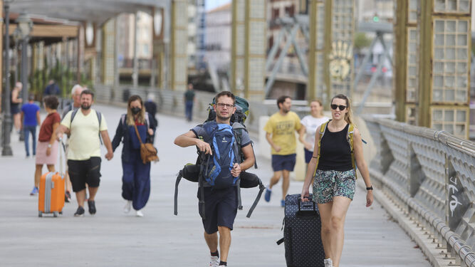 Turistas en Málaga capital