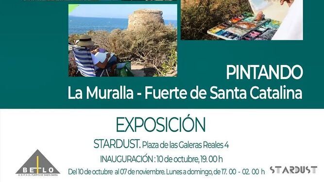 La exposición recoge las pinturas realizadas en el histórico enclave del fuerte de Santa Catalina.