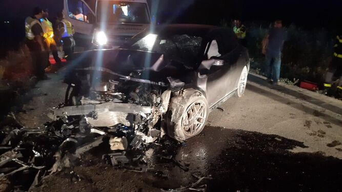 Uno de los vehículos implicados en el accidente de Paterna.