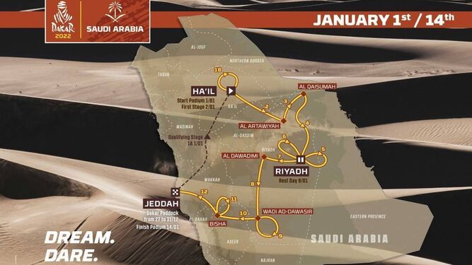 El Dakar 2022 promete "dunas y arena"