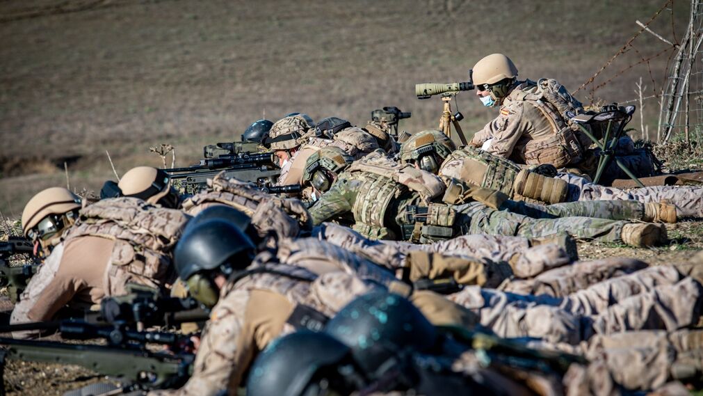 Infantería de Marina: Imágenes del ejercicio de tiradores de precisión de la FUPRO en el Retín