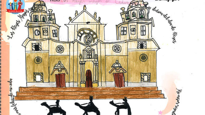 Uno de los dibujos ganadores, realizado por Alba Vázquez, del colegio Carlos III.