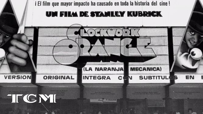 Cartel anunciador del estreno español de 'La naranja mecánica'.