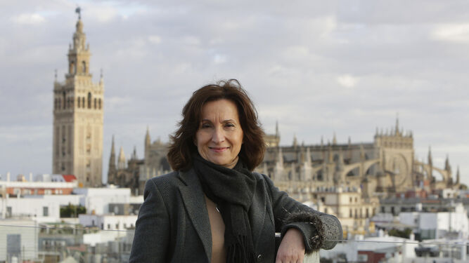 La escritora Paloma Sánchez-Garnica, fotografiada hace unas semanas en una visita a Sevilla.