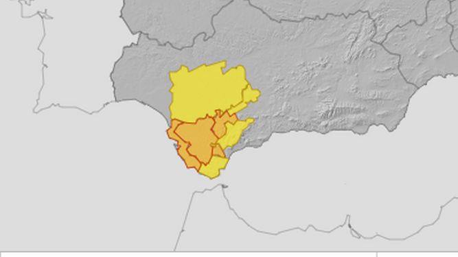 Aviso naranja en casi toda la provincia de Cádiz para el viernes 24.