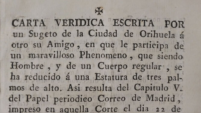 Ilustración de la "Carta verídica" publicada en 'El Correo de Madrid'.